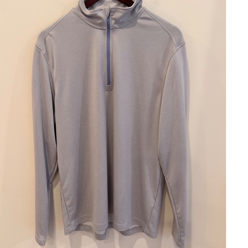 Maelreg Mens Performance Pullover Quarter‎ Zip Light Gray Size Large L 1007